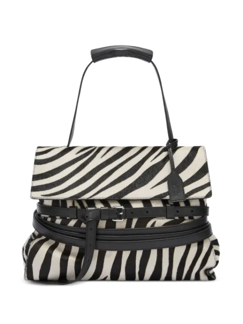 Moschino zebra-print belted tote bag White MC4035PP1POE1