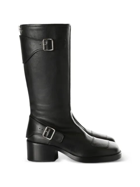 Ann Demeulemeester Balo buckle-detail knee-high biker boots Black 2502WC01LT177