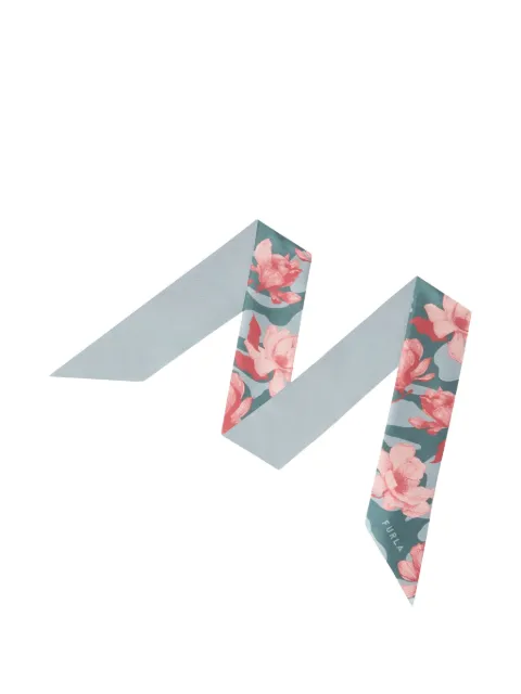 Furla Metropolis floral-print scarf Blue WT00022BX4706