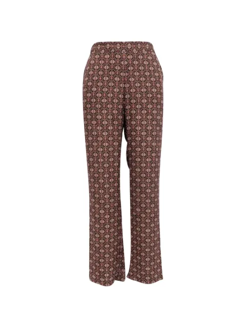 Theory printed straight-leg trousers Brown RFCPUUSCL738547W