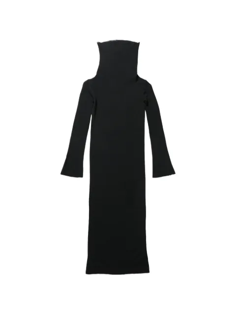 Ann Demeulemeester cowl-neck long-sleeve maxi dress Black 2510WKN28FA059