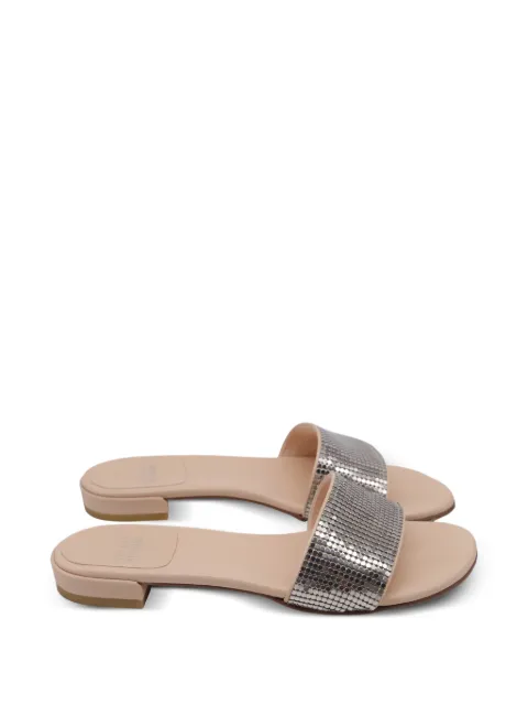 Stuart Weitzman embellished slide sandals Silver GILTPUUSSH743601W