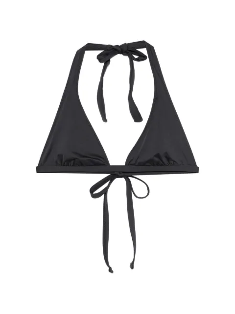 Frankies Bikinis Frank halterneck triangle bikini top Black 10509NS