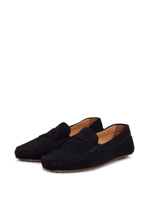 Hackett London Driver Saddle suede loafers Blue HMS200080