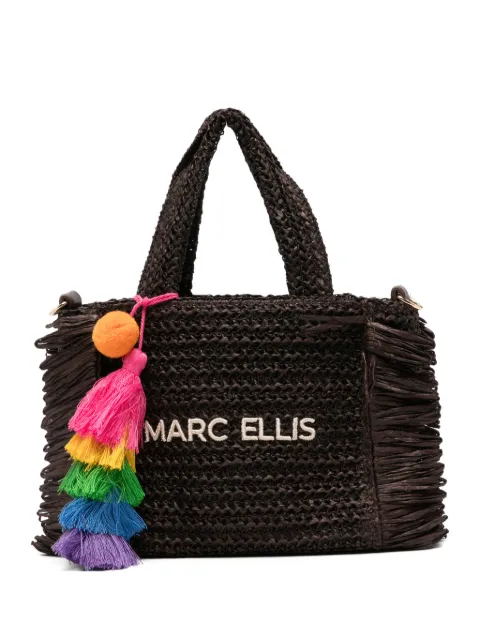 Marc Ellis Buby Claire woven fringe-trim tote bag Brown BUBYSCLAIRES