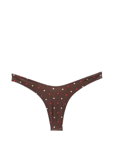 Frankies Bikinis Full Moon polka-dot bikini bottoms Brown 11460SA