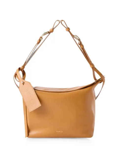 Furla M logo-print leather shoulder bag Brown WB02019BX4184