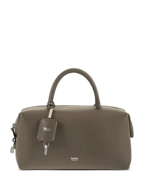 Max Mara leather padlock-detail shoulder bag Grey 4516066106