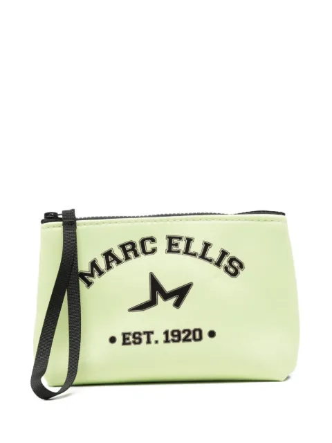 Marc Ellis Buby logo-print clutch bag Yellow BUBYPMARC