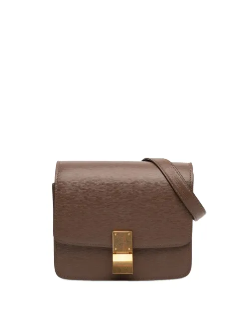 Celine Pre-Owned 2019 Small Calfskin Classic Box crossbody bag Brown I810LQC8H7CNGGJ2