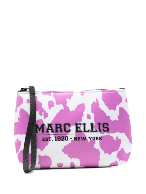 Marc Ellis Buby Cowboy cow-print logo-print clutch bag Pink BUBYPCOWBOY