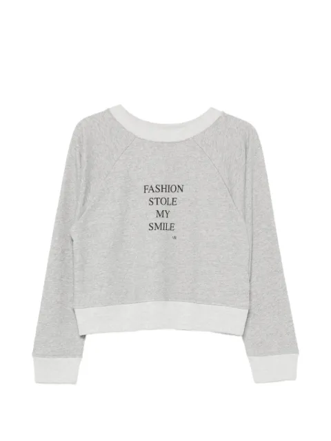 Victoria Beckham slogan-print raglan-sleeve sweatshirt Black 1326JSS007532B