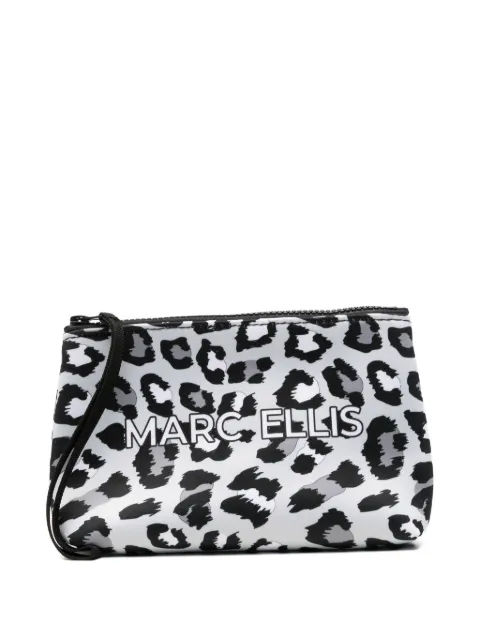 Marc Ellis Buby leopard-print clutch bag White BUBYPLEOPARD