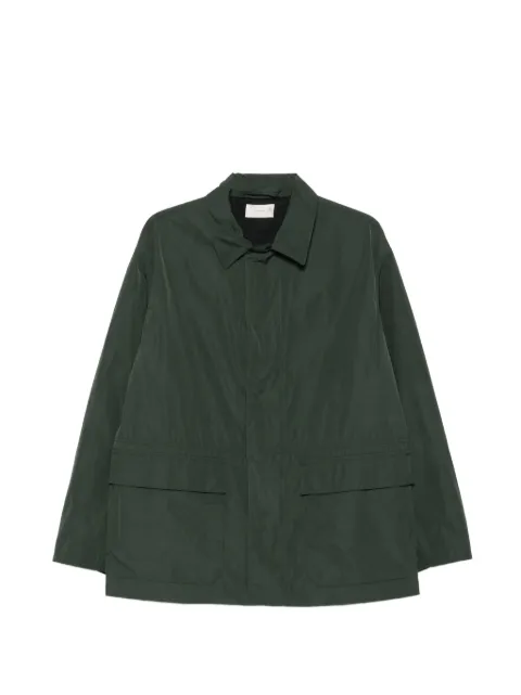 The Row Frank drawstring-waist flap-pocket jacket Green 618W4586