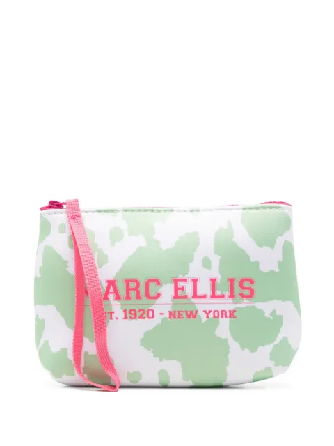 Marc Ellis Buby Pouch Cowboy cow-print logo-print clutch bag Green BUBYPCOWBOY