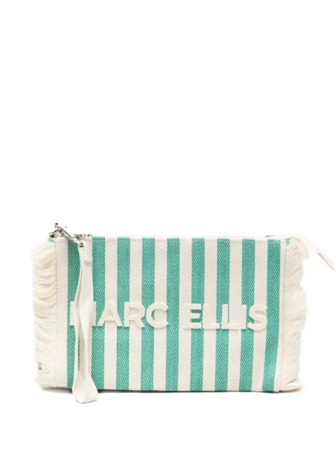 Marc Ellis striped fringed clutch bag Green BUBYSJOANC