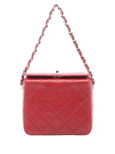 CHANEL Pre-Owned 1996-1997 CC Quilted Lambskin Turnlock Vanity Bag handbag Red FCCVJN5AV2X9GRKP