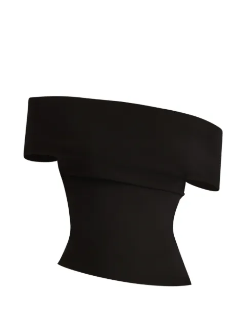 Stolen Stores asymmetric off-shoulder top Black 010114093000