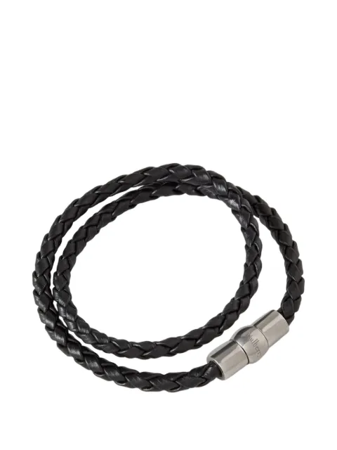 Mulberry Iris double woven leather bracelet Black QB2384205A100