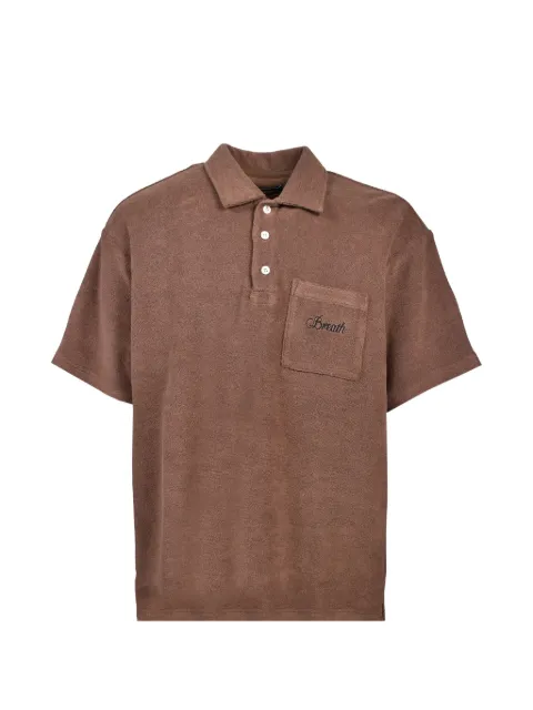 BREATH logo-embroidered polo shirt Brown BR26SSS2010BRW