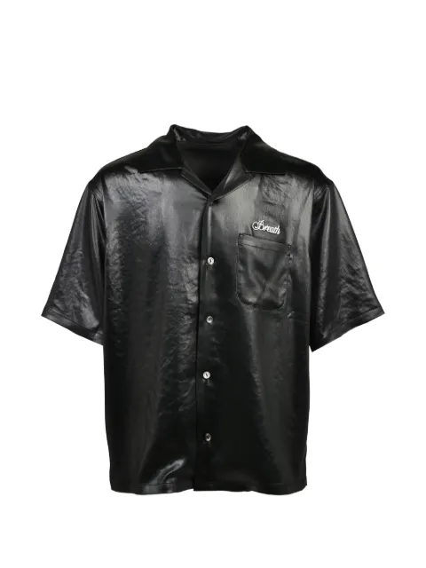 BREATH logo-embroidered short-sleeve shirt Black BR26SSS2009BLK