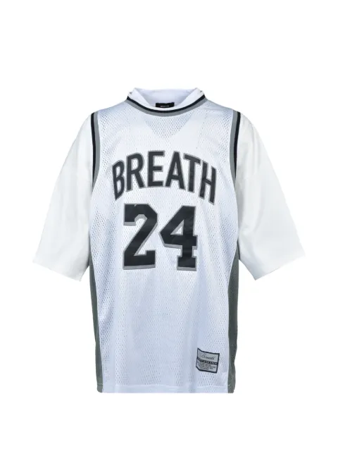 BREATH layered-effect mesh T-shirt White BR26SSC5015WHT