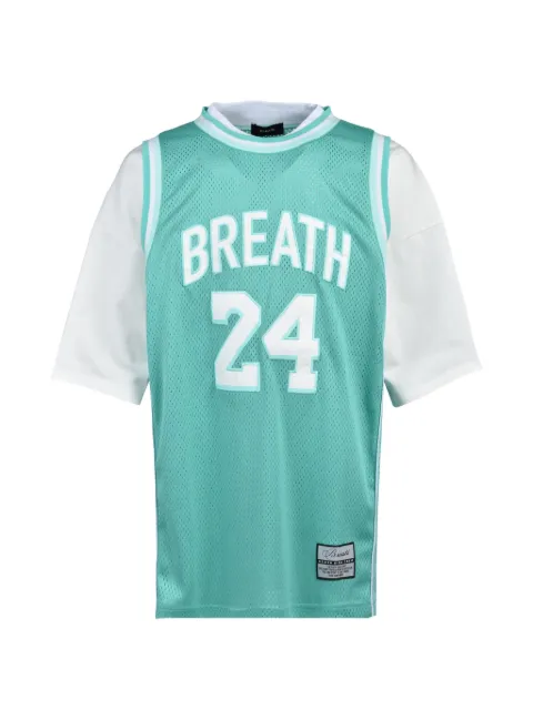 BREATH mesh-layered T-shirt Blue BR26SSC5015TUR