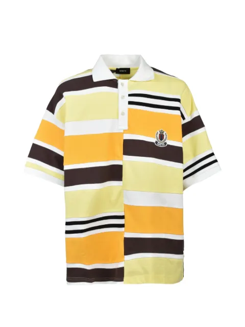 BREATH panelled horizontal-striped polo shirt Yellow BR26SSC5017YEL