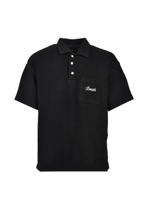 BREATH embroidered-logo pocket polo shirt Black BR26SSS2010BLK