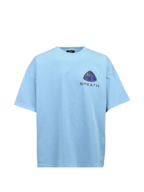 BREATH logo-print T-shirt Blue BR26SSC5027ICE