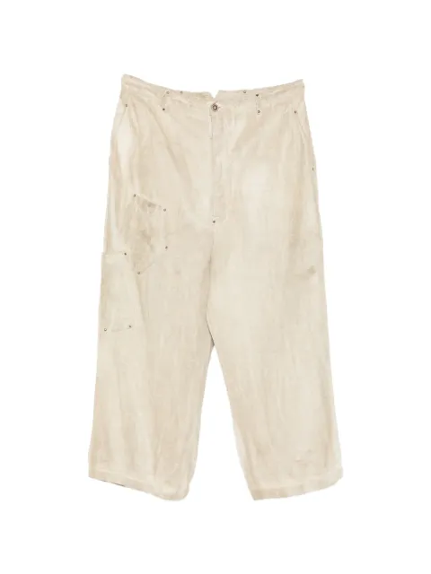 Rundholz rivet-detail hemp trousers Neutrals 4200103