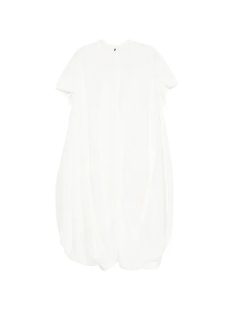 Rundholz ruffled short-sleeve dress White 1230902