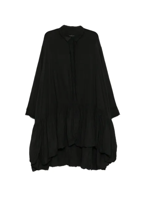 Rundholz crinkled asymmetric-hem dress Black 2580925