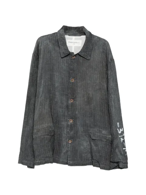 Rundholz pinstripe-pattern faded-effect jacket Grey 4111103