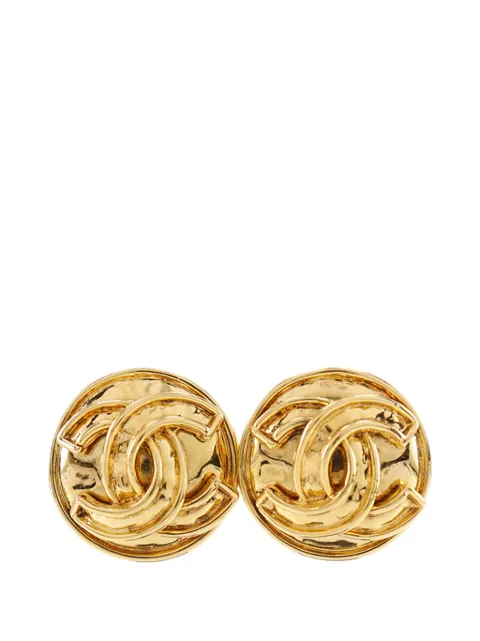 CHANEL Pre-Owned 1994 CC Gold Plated Round Clip On Earrings costume earrings Gold CIF92WR7U7JXCN6D