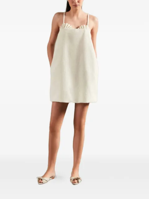 Adriana Degreas shell-detail sleeveless mini dress Neutrals VTCT0537V26