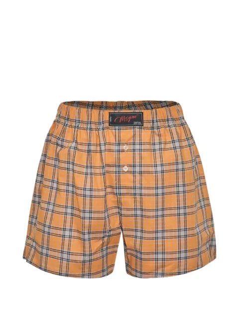 MSGM check-pattern boxer shorts Orange 4042MDI01267312