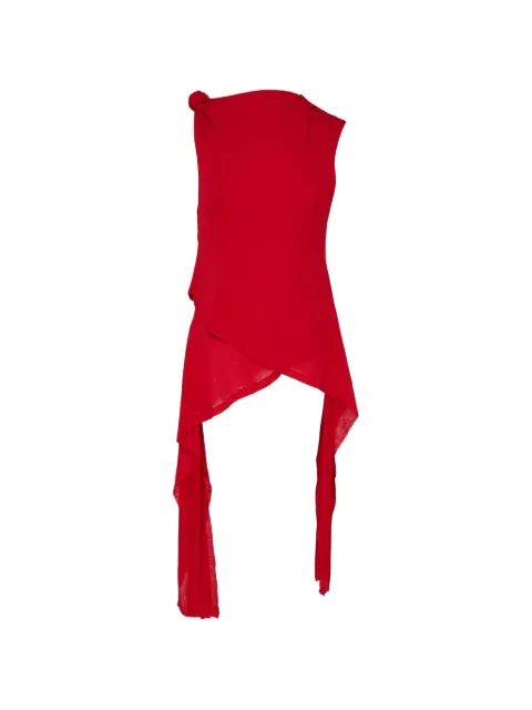 GANNI top in marl mesh Red A1040289