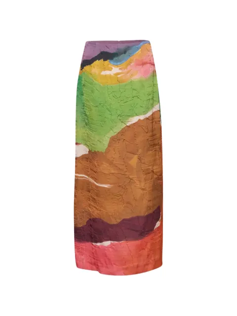 Ulla Johnson Inez crinkled-satin skirt Orange SP26032500NABAV