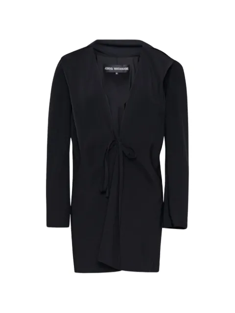 Junya Watanabe tie-fastening taffeta jacket Black JQJ022