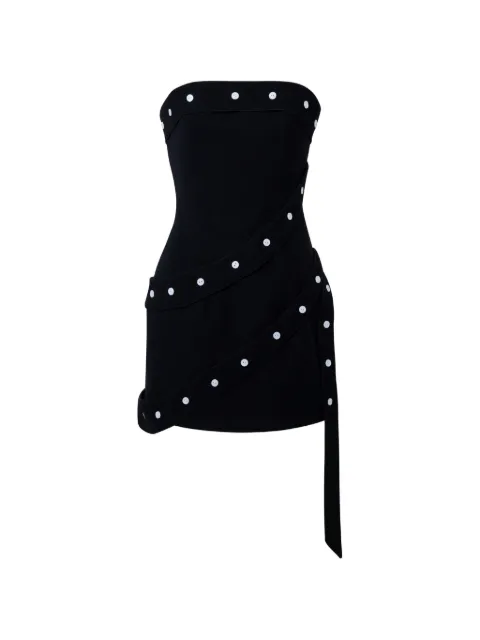 Stolen Stores button-embellished wrap dress Black 010115392600BLACK