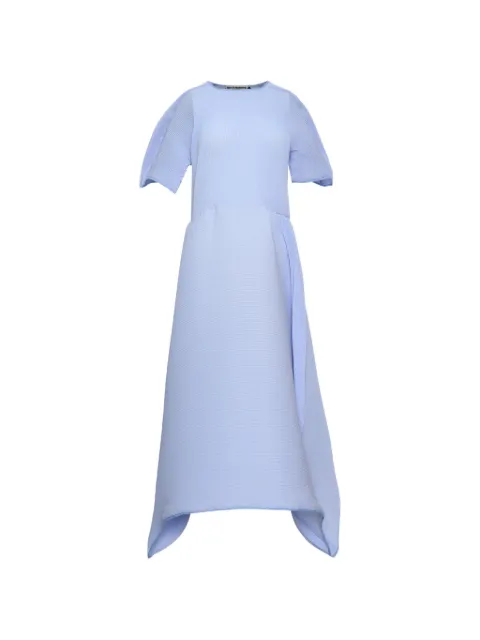 Melitta Baumeister ripple-texture dress Blue MB42SS2600SOFTBLUE
