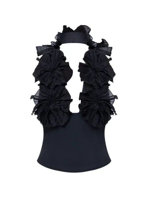 Stolen Stores Lotus Leaf ruffled top Black 010374089100BLACK