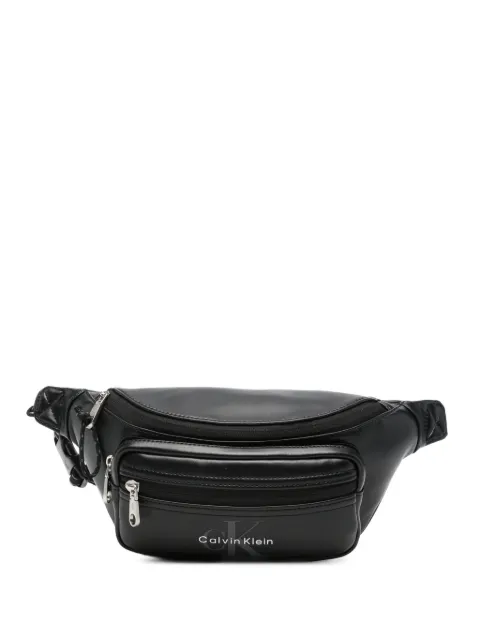 Calvin Klein logo-print zip-fastening belt bag Black LV04D3419GUB1