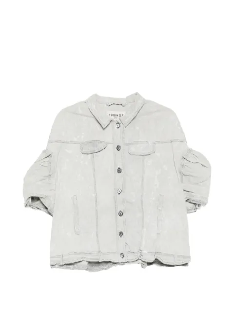 Rundholz acid-wash puff-sleeve jacket Grey 2071106