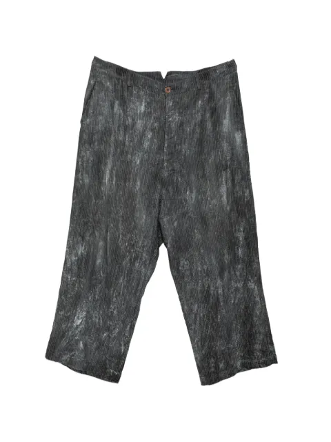 Rundholz pinstripe-pattern faded-effect trousers Black 4110106BLK