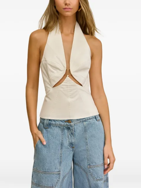 Cult Gaia Elorae cut-out halterneck top Neutrals WVTP32657CO3526