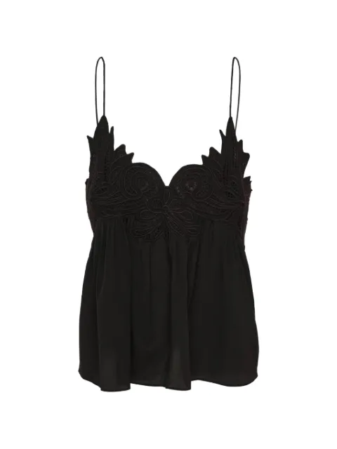 Ulla Johnson Rosie lace-appliqué top Black SP260252