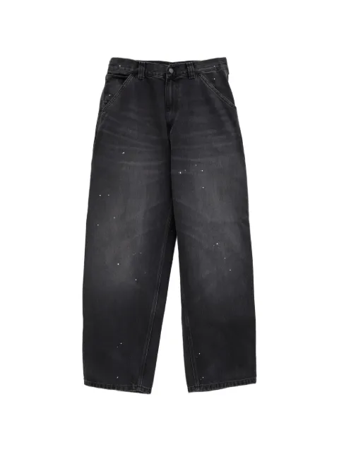 Carhartt WIP OG Single Knee paint-splatter jeans Black I037031