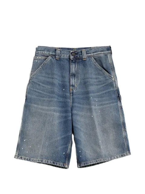 Carhartt WIP OG Single Knee paint-splatter carpenter shorts Blue I037020